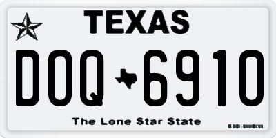 TX license plate DOQ6910