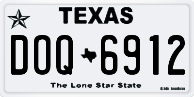 TX license plate DOQ6912