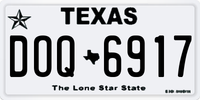 TX license plate DOQ6917