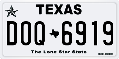 TX license plate DOQ6919