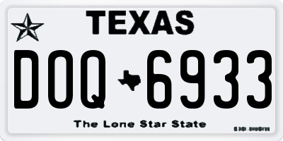 TX license plate DOQ6933