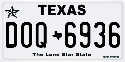 TX license plate DOQ6936