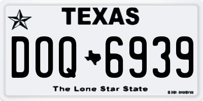 TX license plate DOQ6939