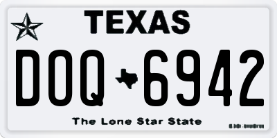 TX license plate DOQ6942