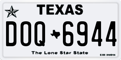 TX license plate DOQ6944
