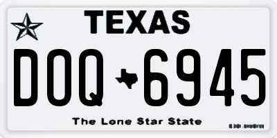 TX license plate DOQ6945