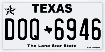 TX license plate DOQ6946