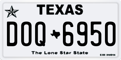 TX license plate DOQ6950