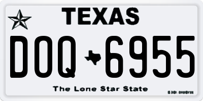 TX license plate DOQ6955