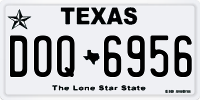 TX license plate DOQ6956