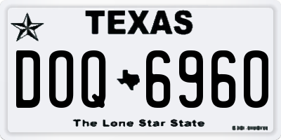TX license plate DOQ6960