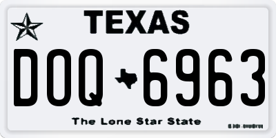 TX license plate DOQ6963