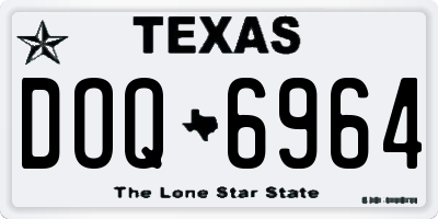 TX license plate DOQ6964