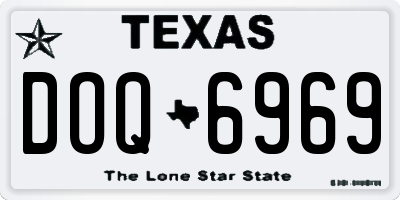 TX license plate DOQ6969