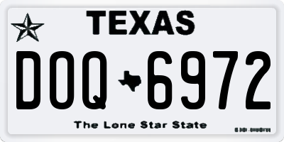 TX license plate DOQ6972