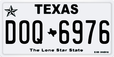 TX license plate DOQ6976
