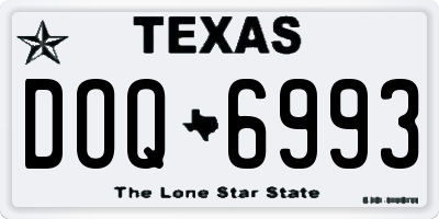 TX license plate DOQ6993