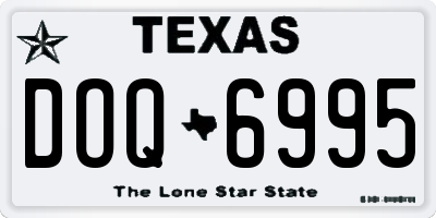 TX license plate DOQ6995