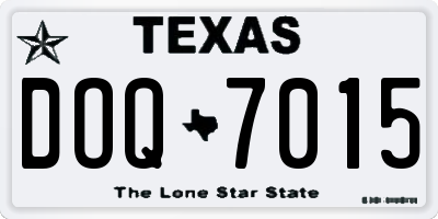 TX license plate DOQ7015