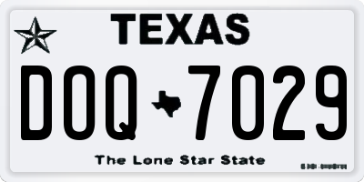 TX license plate DOQ7029