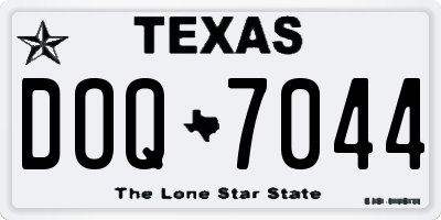 TX license plate DOQ7044