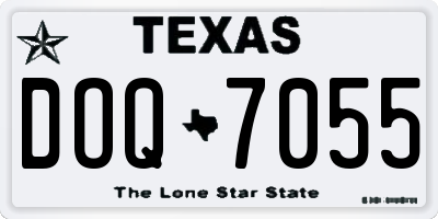 TX license plate DOQ7055