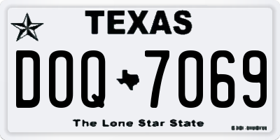 TX license plate DOQ7069