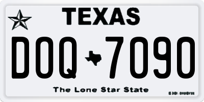 TX license plate DOQ7090