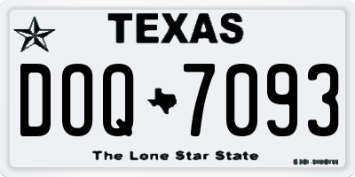 TX license plate DOQ7093