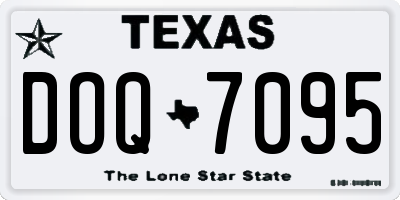 TX license plate DOQ7095