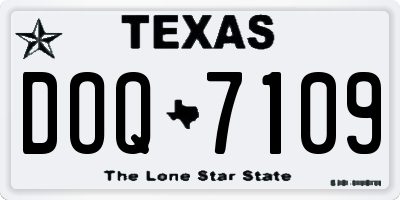 TX license plate DOQ7109