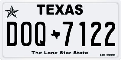 TX license plate DOQ7122