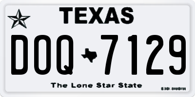 TX license plate DOQ7129