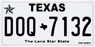 TX license plate DOQ7132