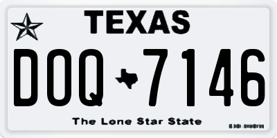 TX license plate DOQ7146