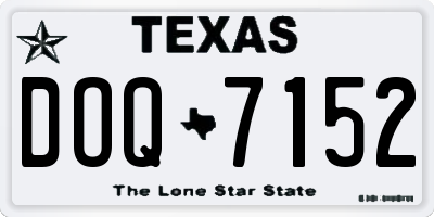 TX license plate DOQ7152