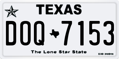 TX license plate DOQ7153