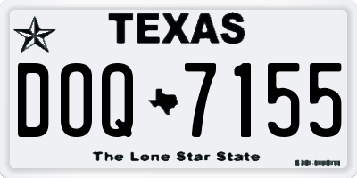 TX license plate DOQ7155