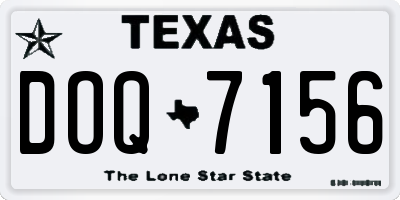 TX license plate DOQ7156