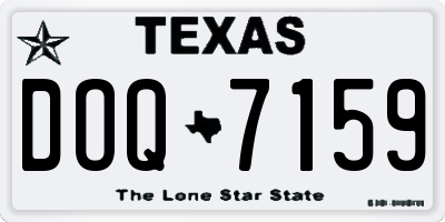 TX license plate DOQ7159