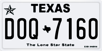 TX license plate DOQ7160