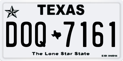 TX license plate DOQ7161