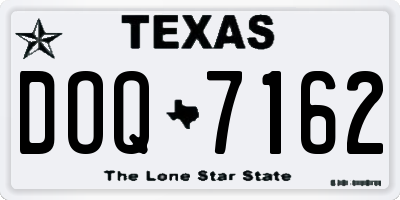TX license plate DOQ7162