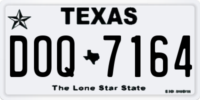 TX license plate DOQ7164