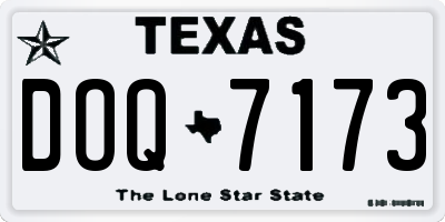 TX license plate DOQ7173