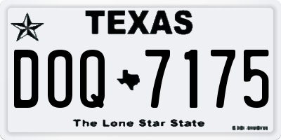 TX license plate DOQ7175