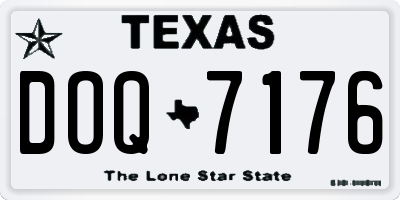 TX license plate DOQ7176