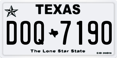 TX license plate DOQ7190