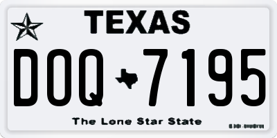 TX license plate DOQ7195