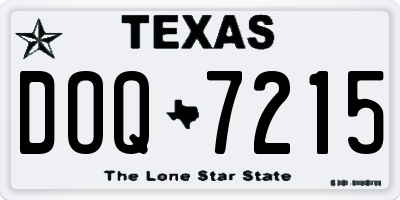 TX license plate DOQ7215